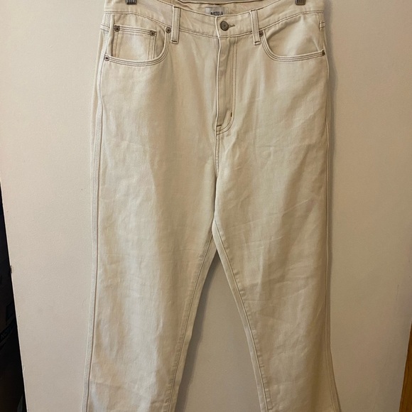 Pistola Cassie Super High Rise Straight Leg Off White Jeans - Picture 8 of 9